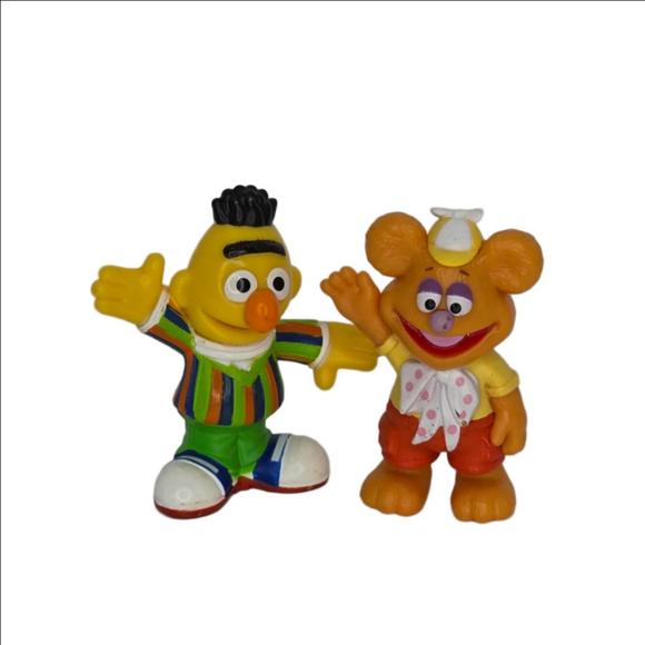Hasbro Other - Sesame Workshop Hasbro 2010 Bert &:Fozzie Bear 2-3/4" pvc figure, cake toppers